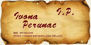 Ivona Perunac vizit kartica
